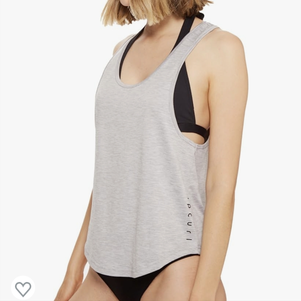 Rip Curl swim surf rash guard top, gray